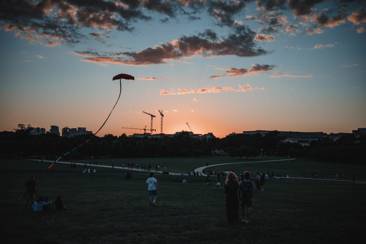 Een mooi uitzicht tegen de avondlucht in Washington DC