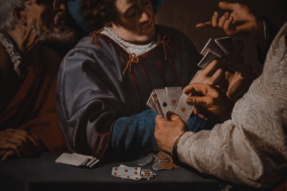 Een schilderij met kaartspel in KMSKA