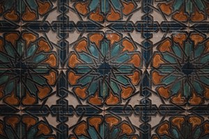 Een delfts blauw patroon in het Royal Delft Museum