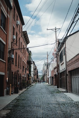 Een straat in New Jersey