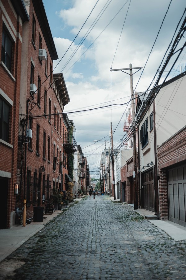 Een straat in New Jersey