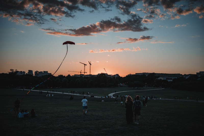 Een mooi uitzicht tegen de avondlucht in Washington DC