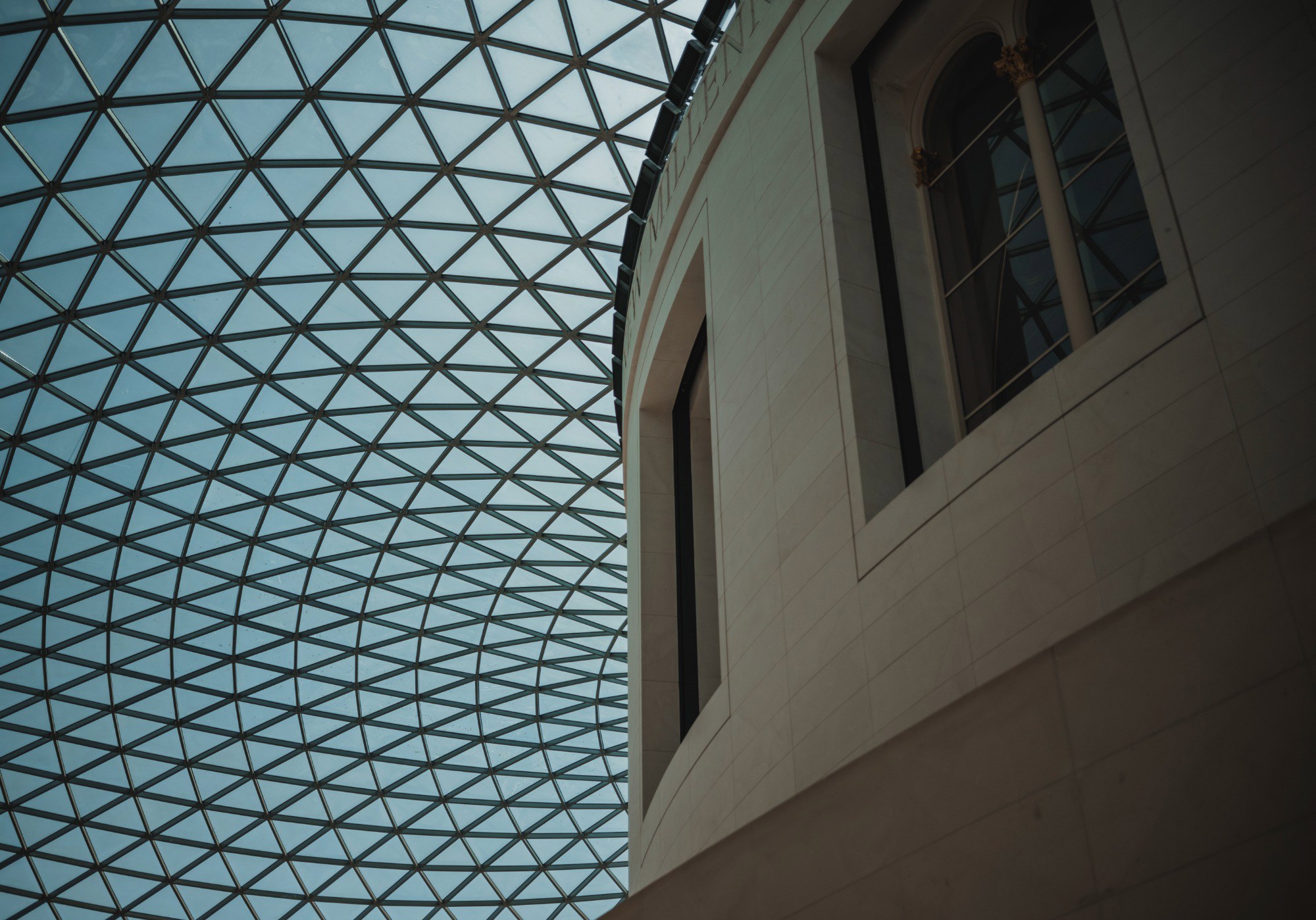 Het dak van het British Museum